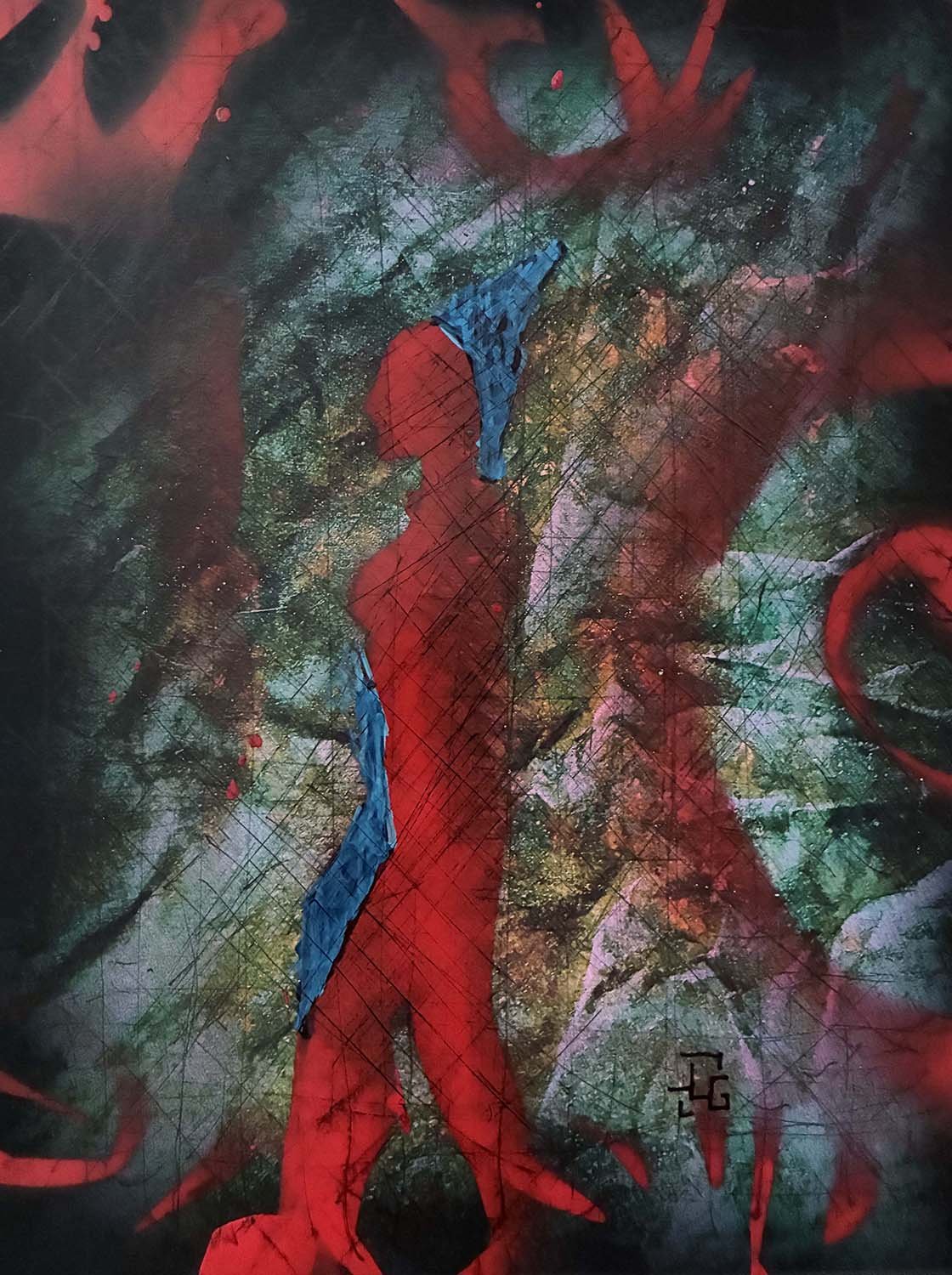  Leaving Light  Mixed media on paper 8x11