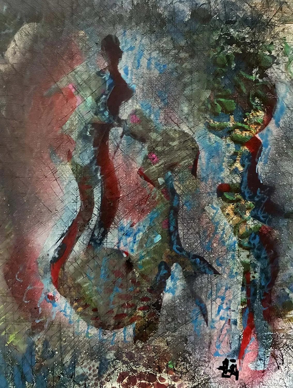  Reduction  Mixed media on paper 11x14