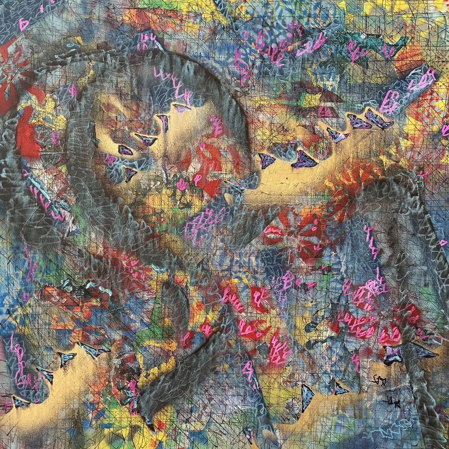  Inner Life  Mixed media on paper 17x17