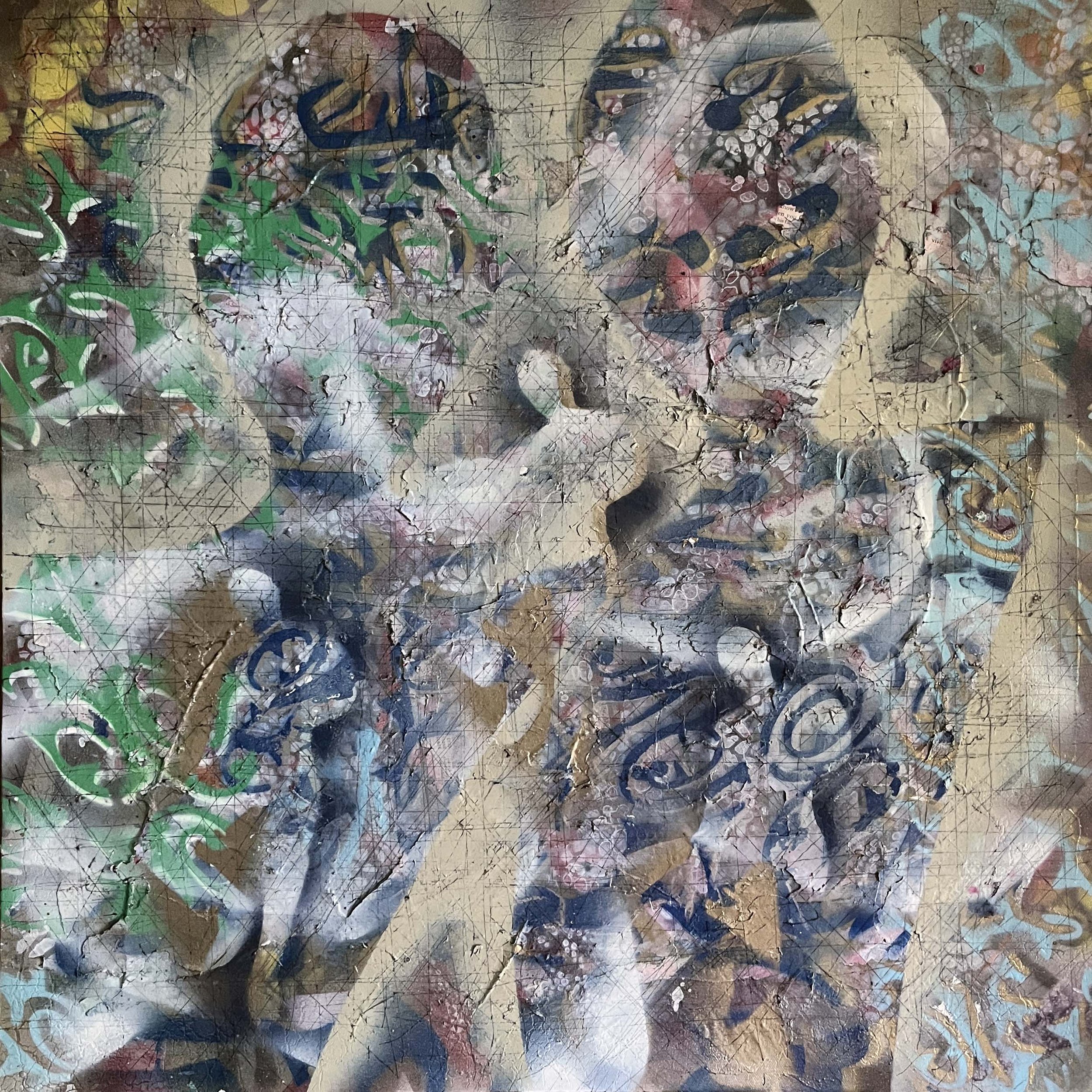 The Myth of Lunar Ascendence  Mixed media on paper 25x25