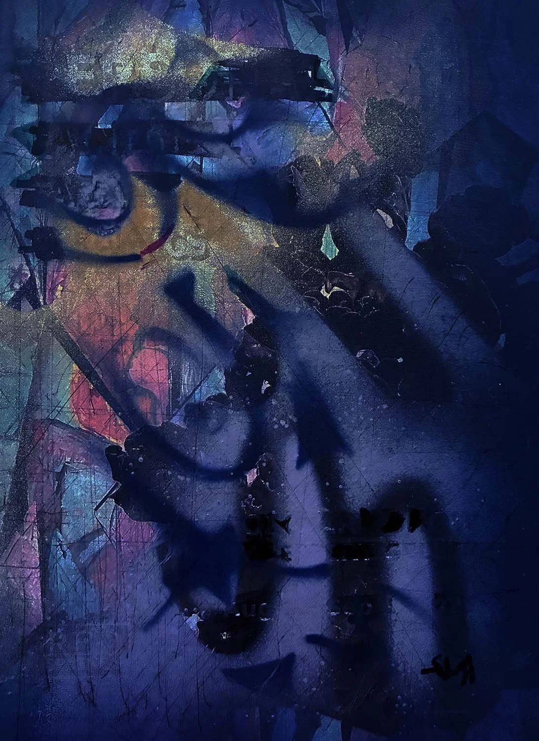 Event Shadow I  Mixed media on paper 8x11