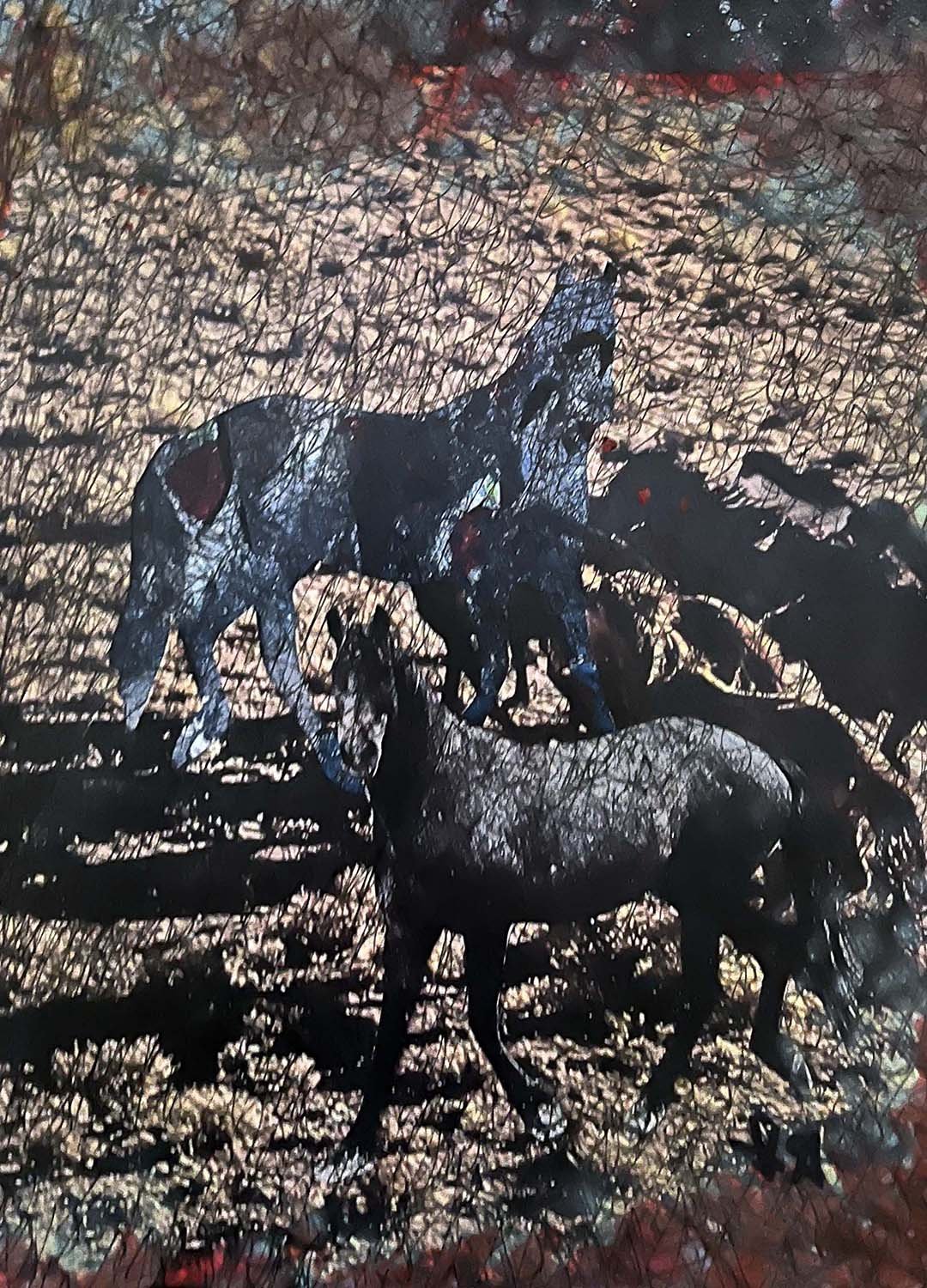 Still Wild Painted collage 8x11