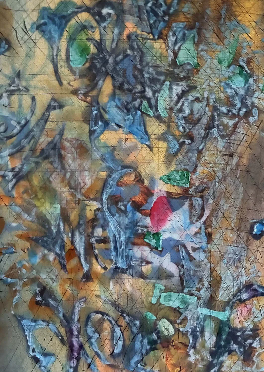  Zoning In  Mixed media on paper 9x12