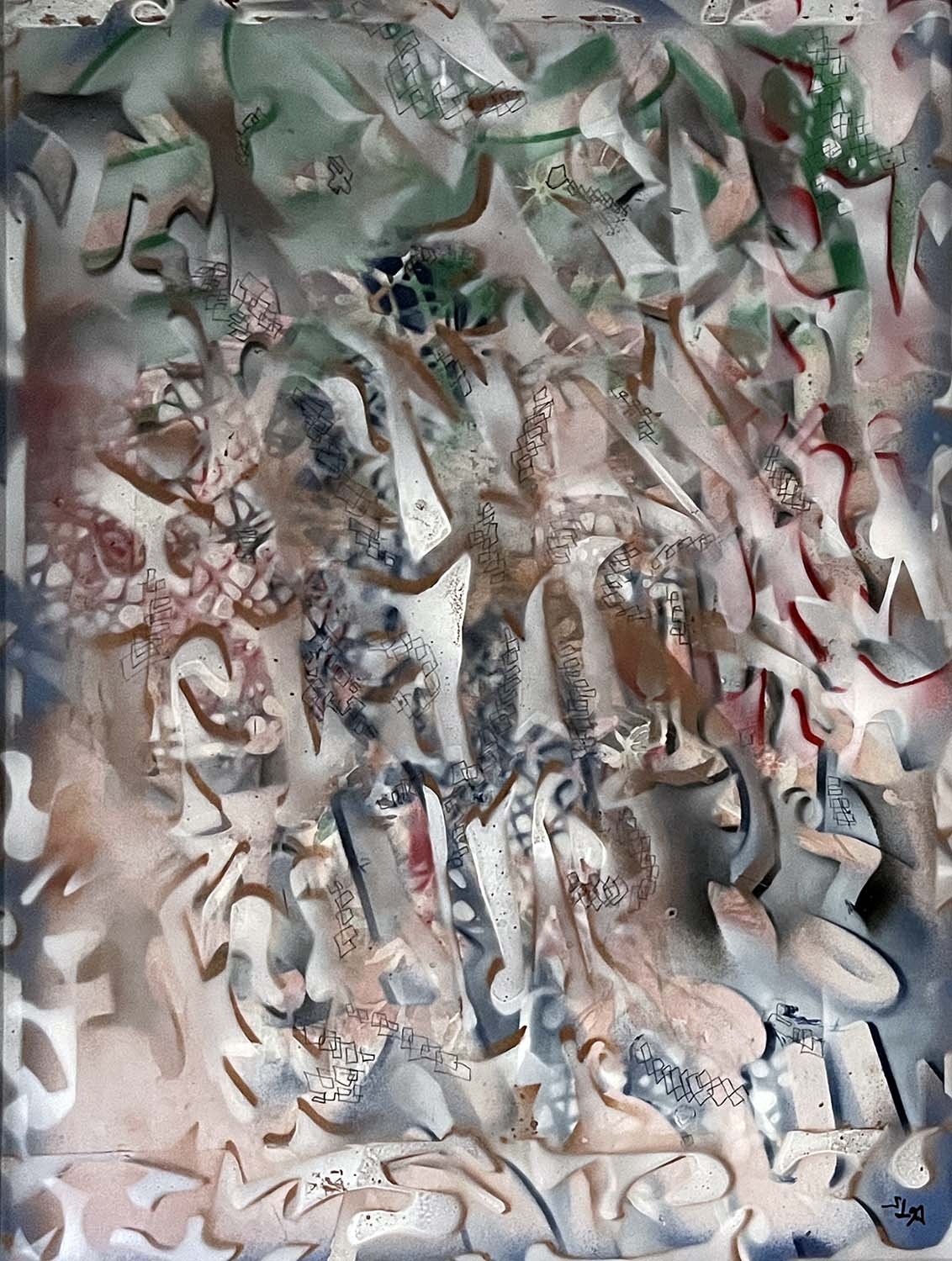 Sustained Tilt Painted collage 18x24