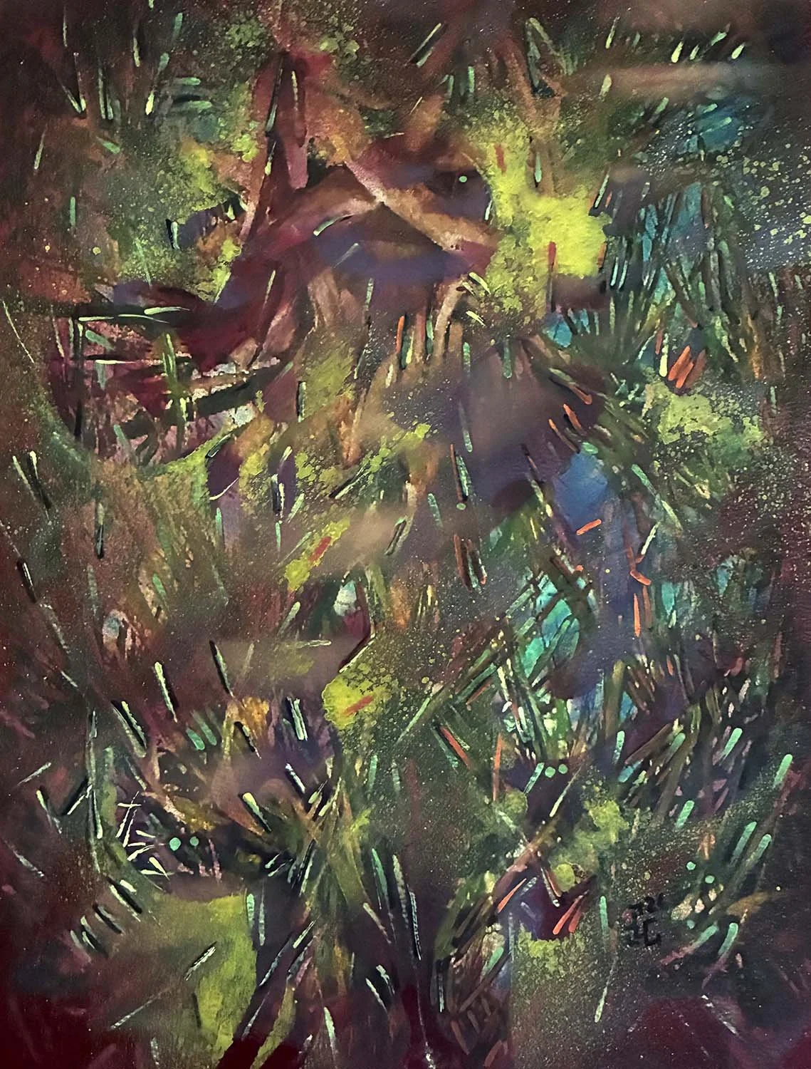  Energy Reserve  Acrylic enamel, oil & ink on paper 17x21