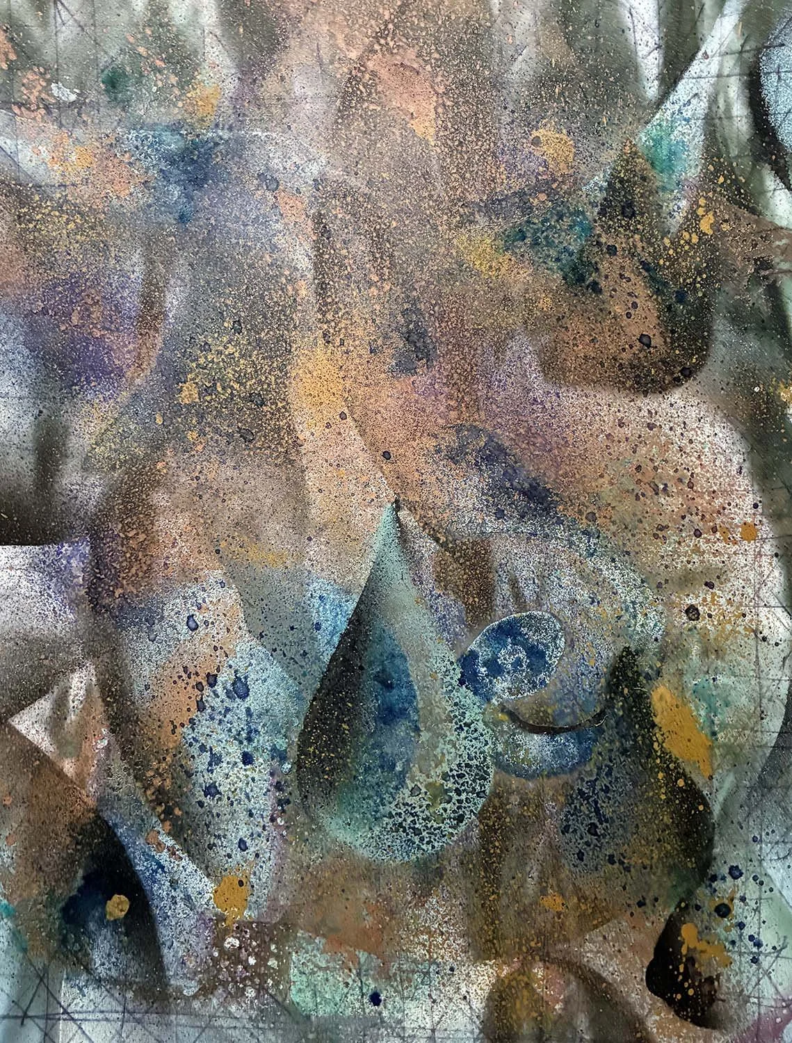  Taking All Kinds  Acrylic enamel & ink on paper 10x16