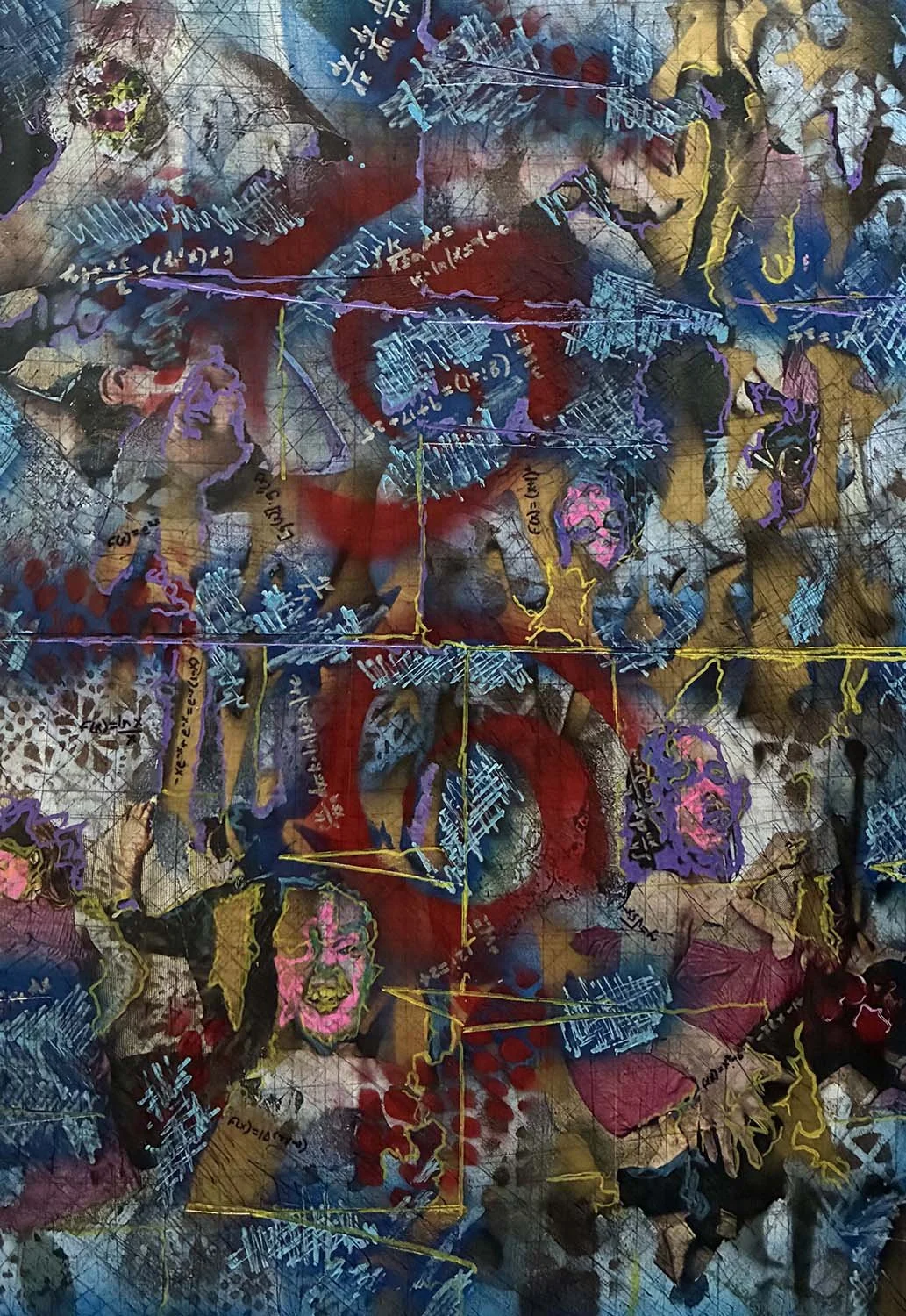  Salute to Pleasure  Painted collage 21x29