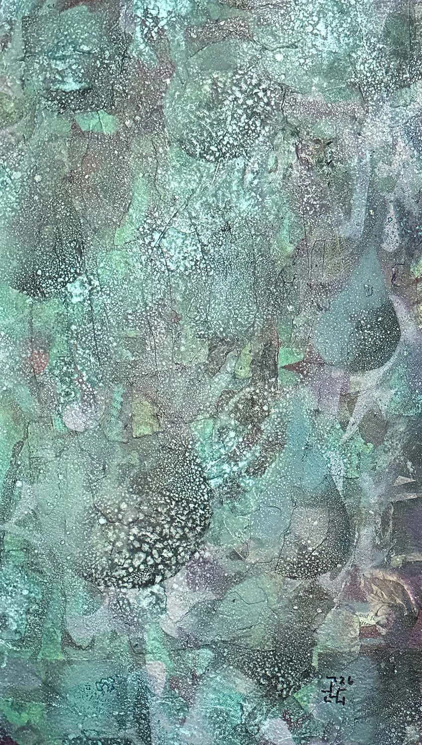  Rise  Acrylic enamel & ink on paper 14x18