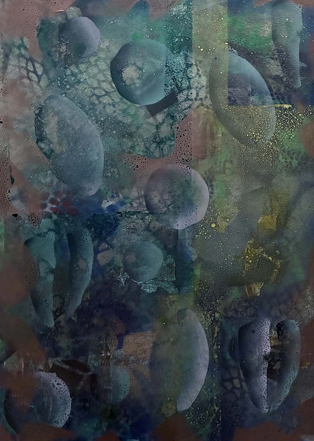  Rest  Acrylic enamel & ink on paper 18x24