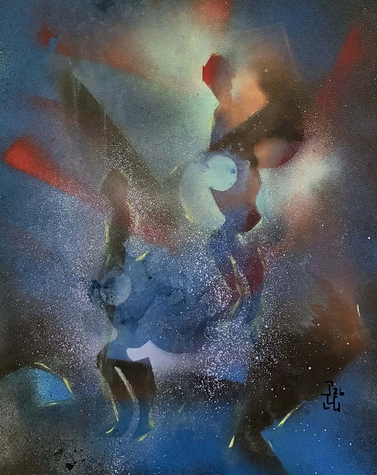  Oriface Masters  Acrylic enamel, oil & ink on paper 11x14
