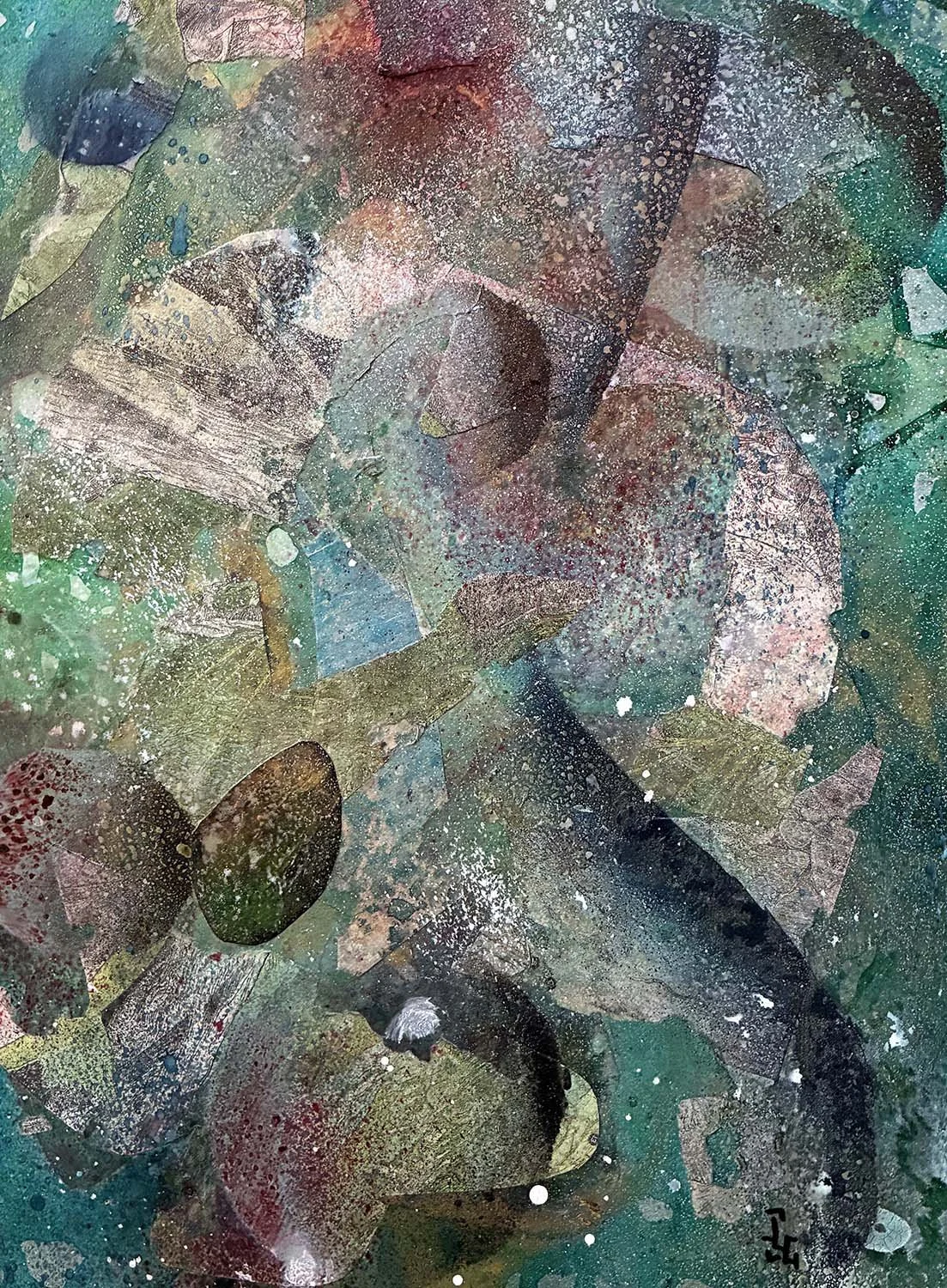  An Origin Story  Acrylic enamel & ink on paper 16x24