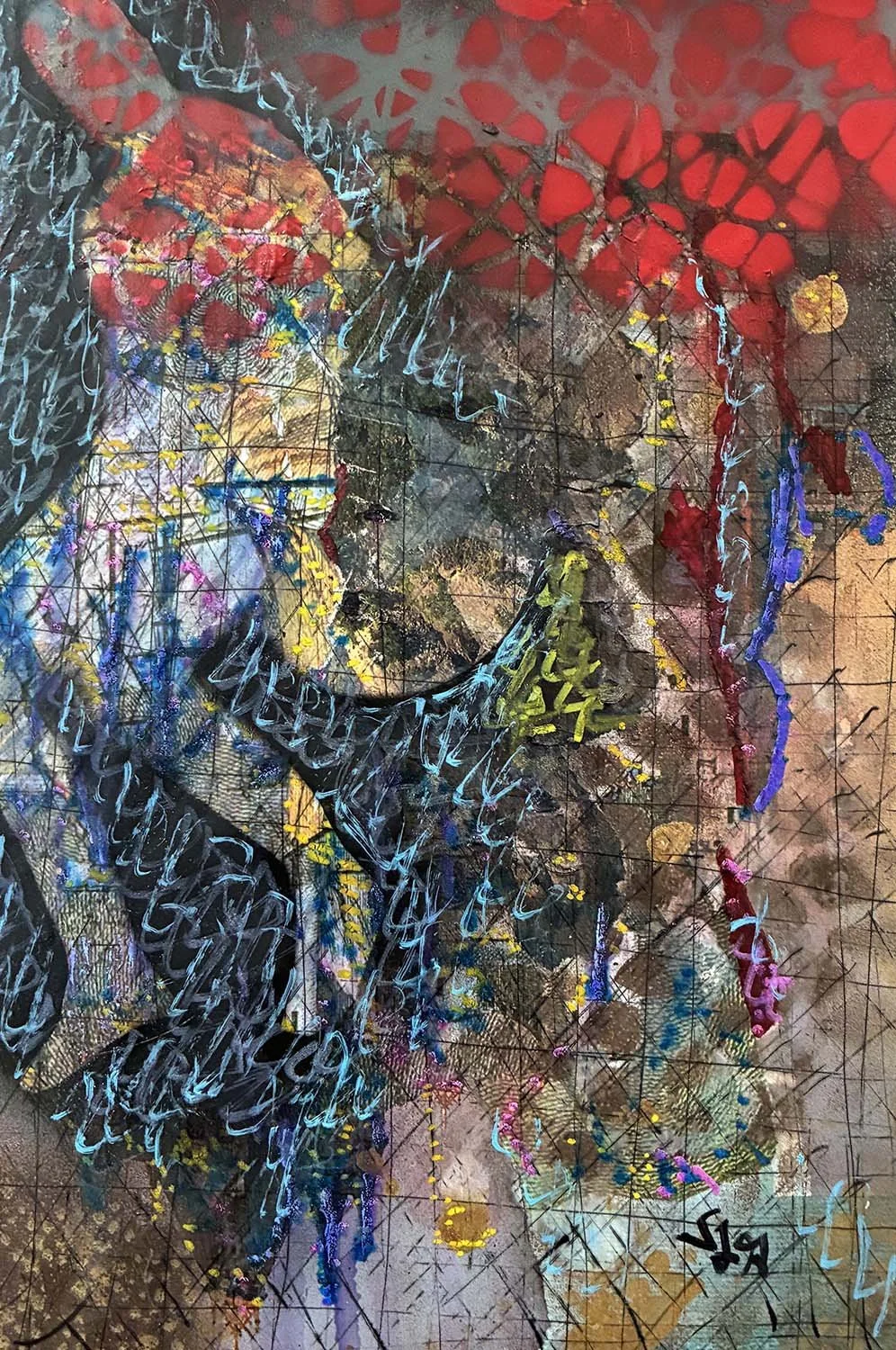  Cornered  Mixed media on paper 11x13