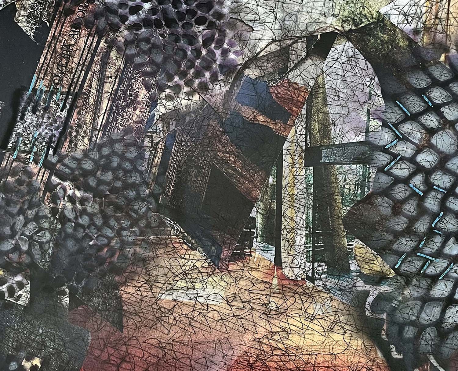 Reopening Painted collage 10x12
