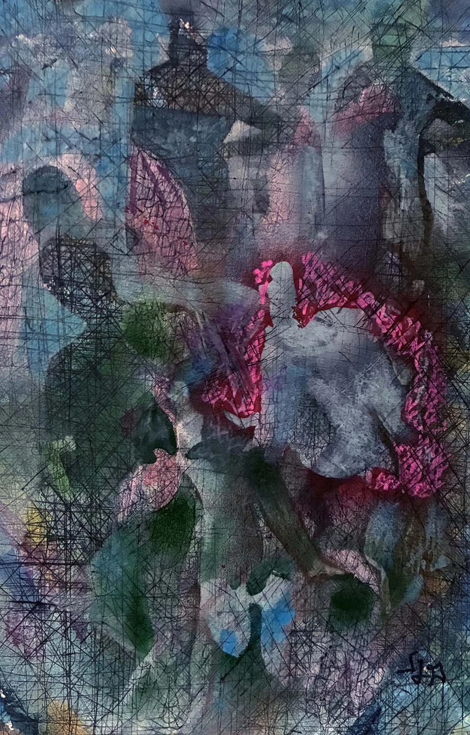  Disguised  Mixed media on paper 10x14