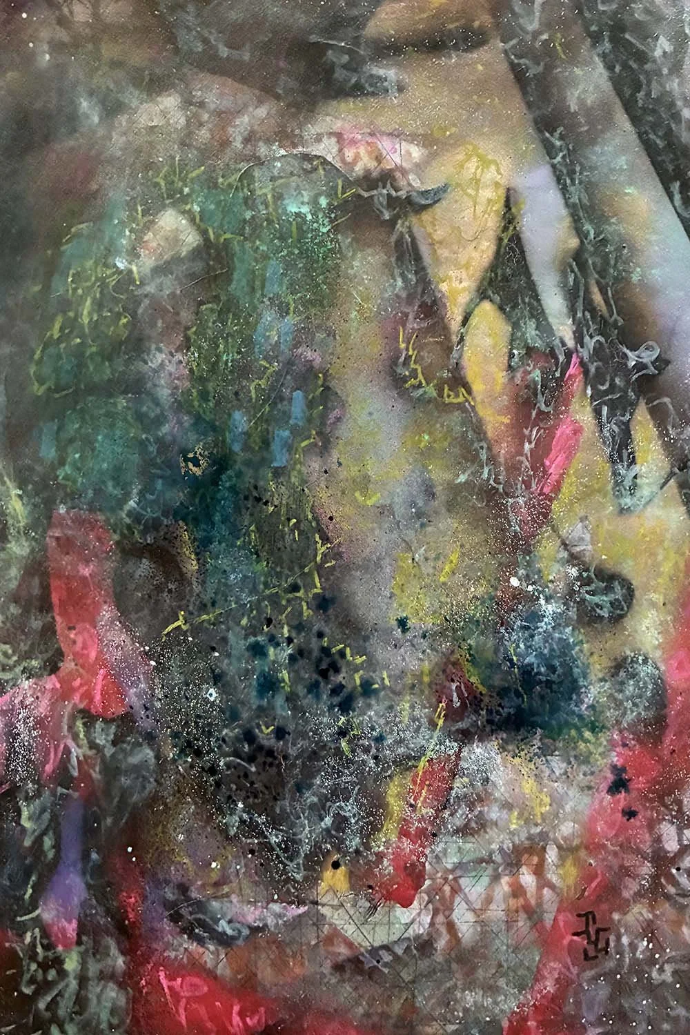  Among Others  Acrylic enamel & ink on paper 11x14