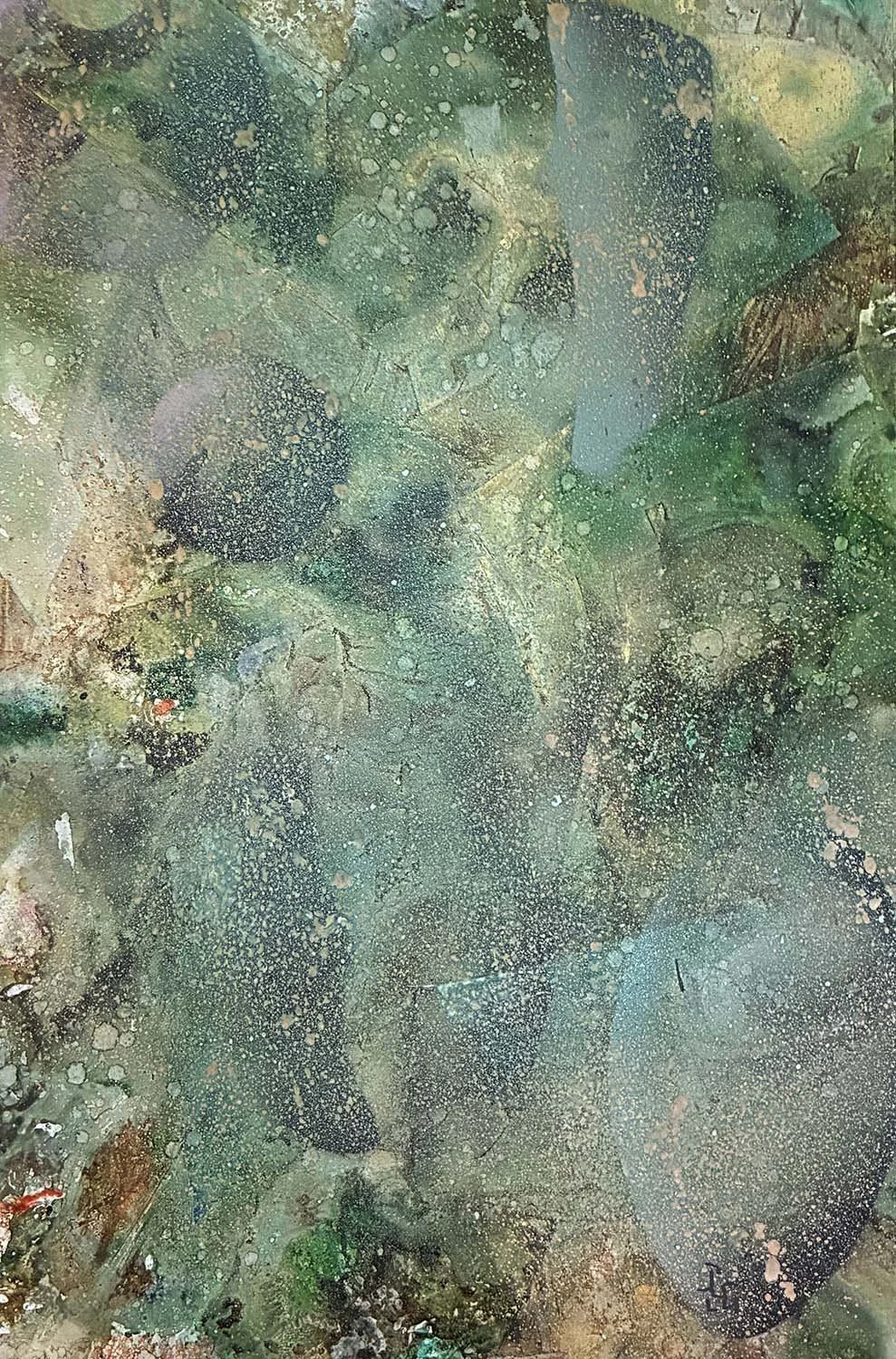  Taking Shape  Acrylic enamel & ink on paper 18x24
