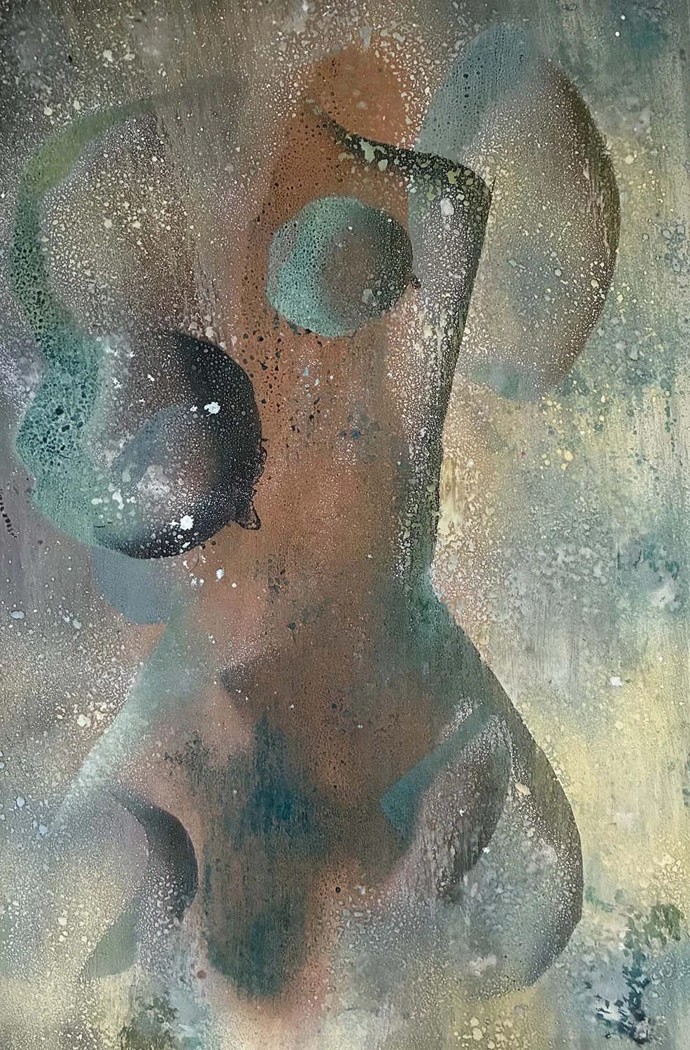  Fetishist Play I  Acrylic enamel & ink on paper 16x22