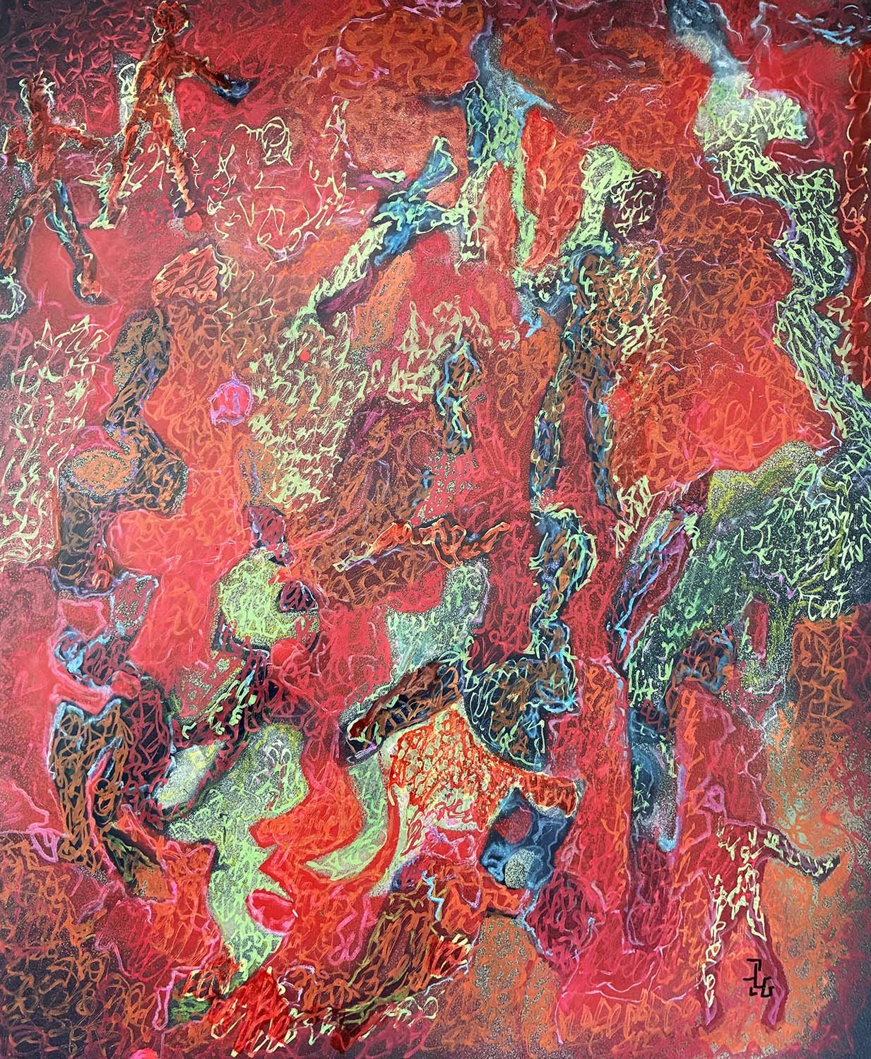  Listen  Mixed media on paper 11x14