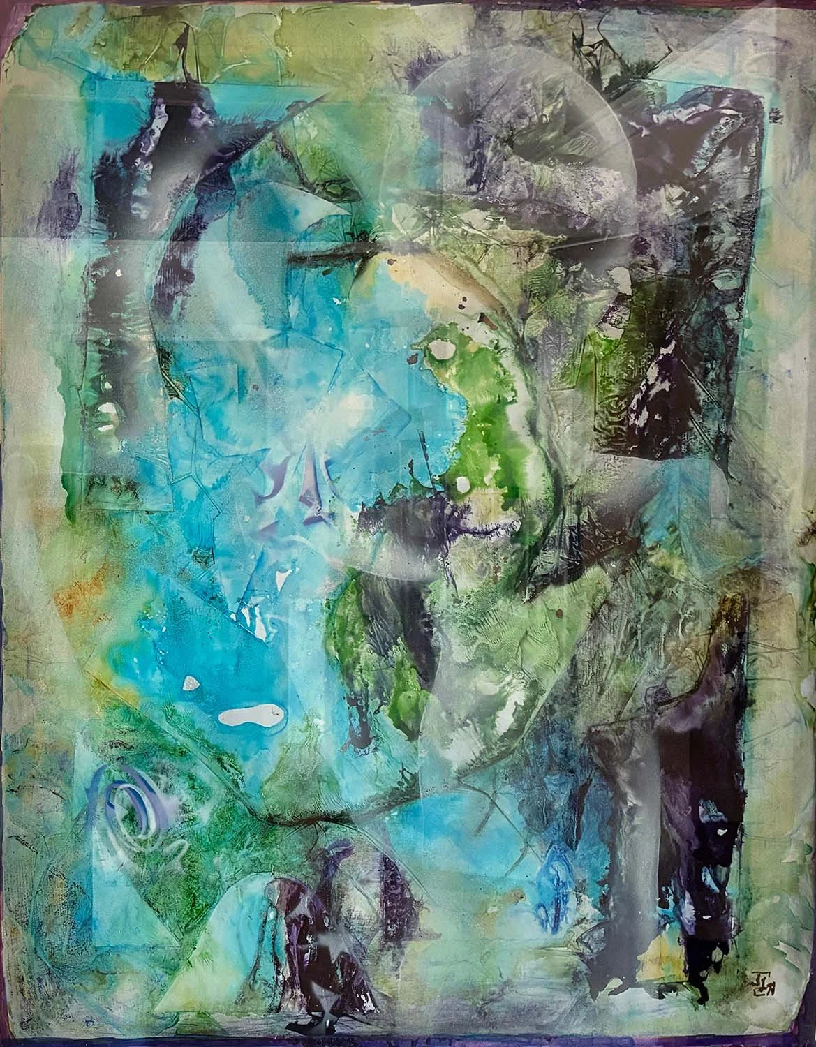  The Guest  Mixed media on paper 24x36