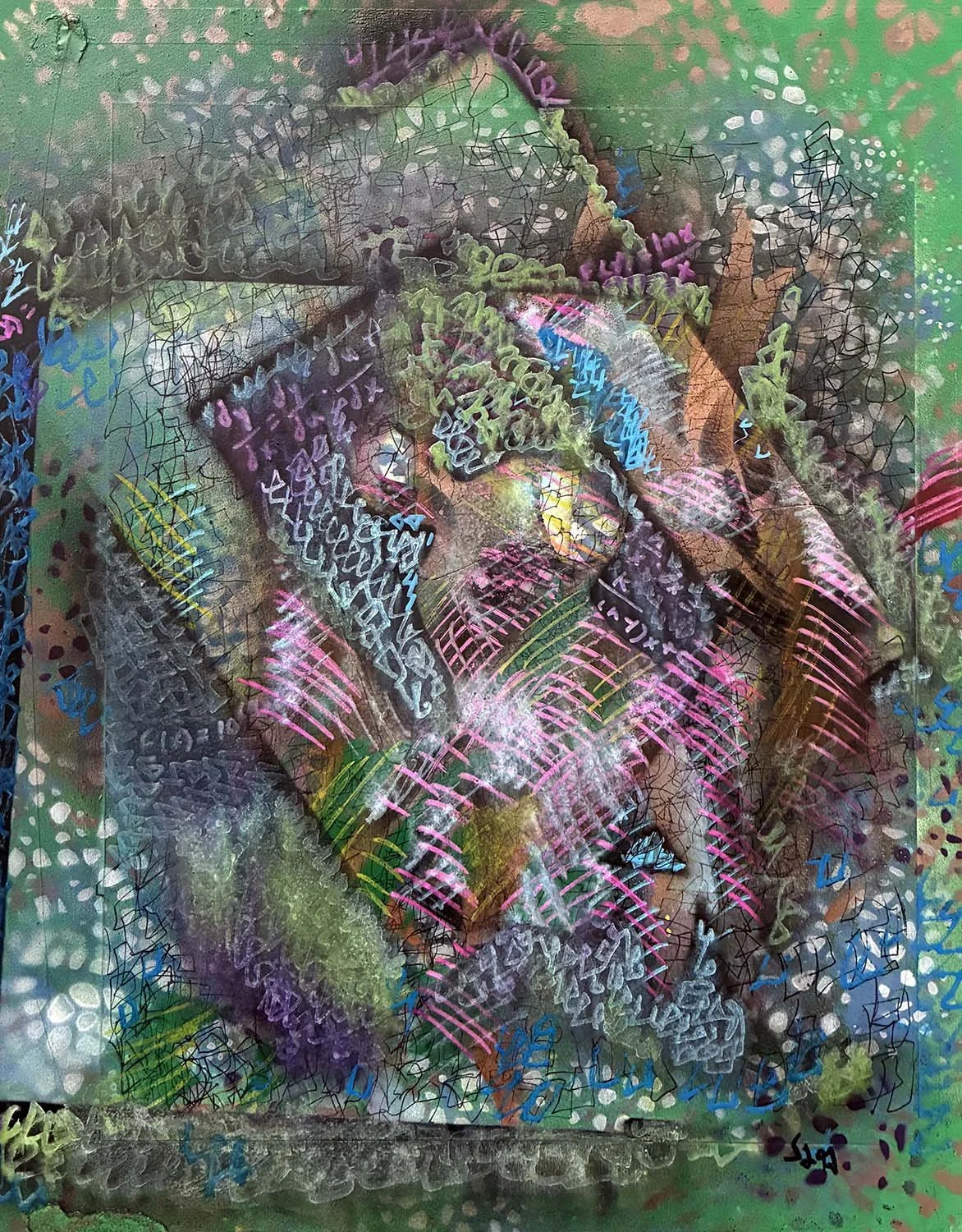  The Divinity  Mixed media on paper 11x14