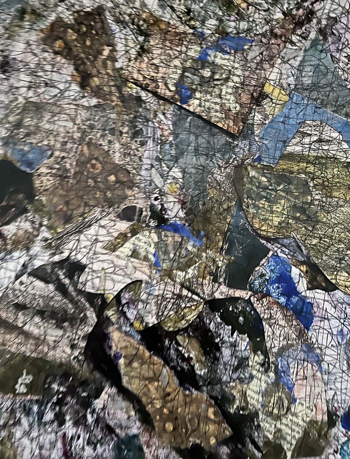 Earth Lab Painted collage 11x14