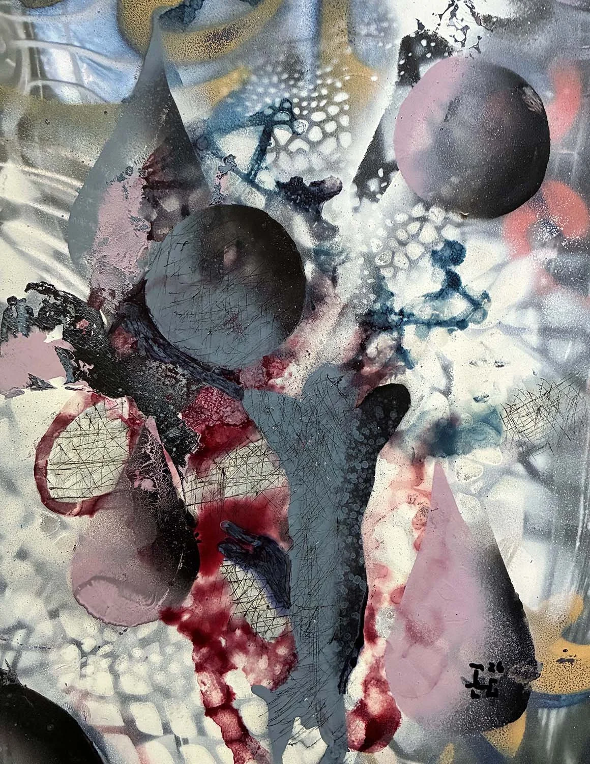  Victory  Acrylic enamel & ink on paper 11x14