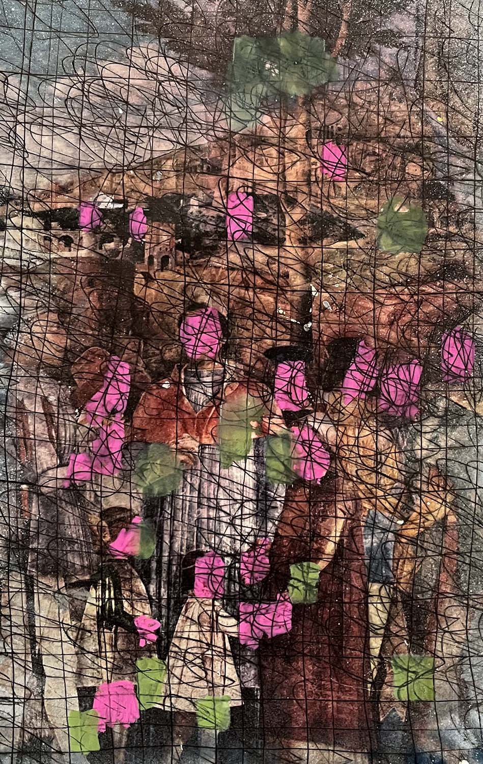 Ode to Architecture Painted collage 11x14