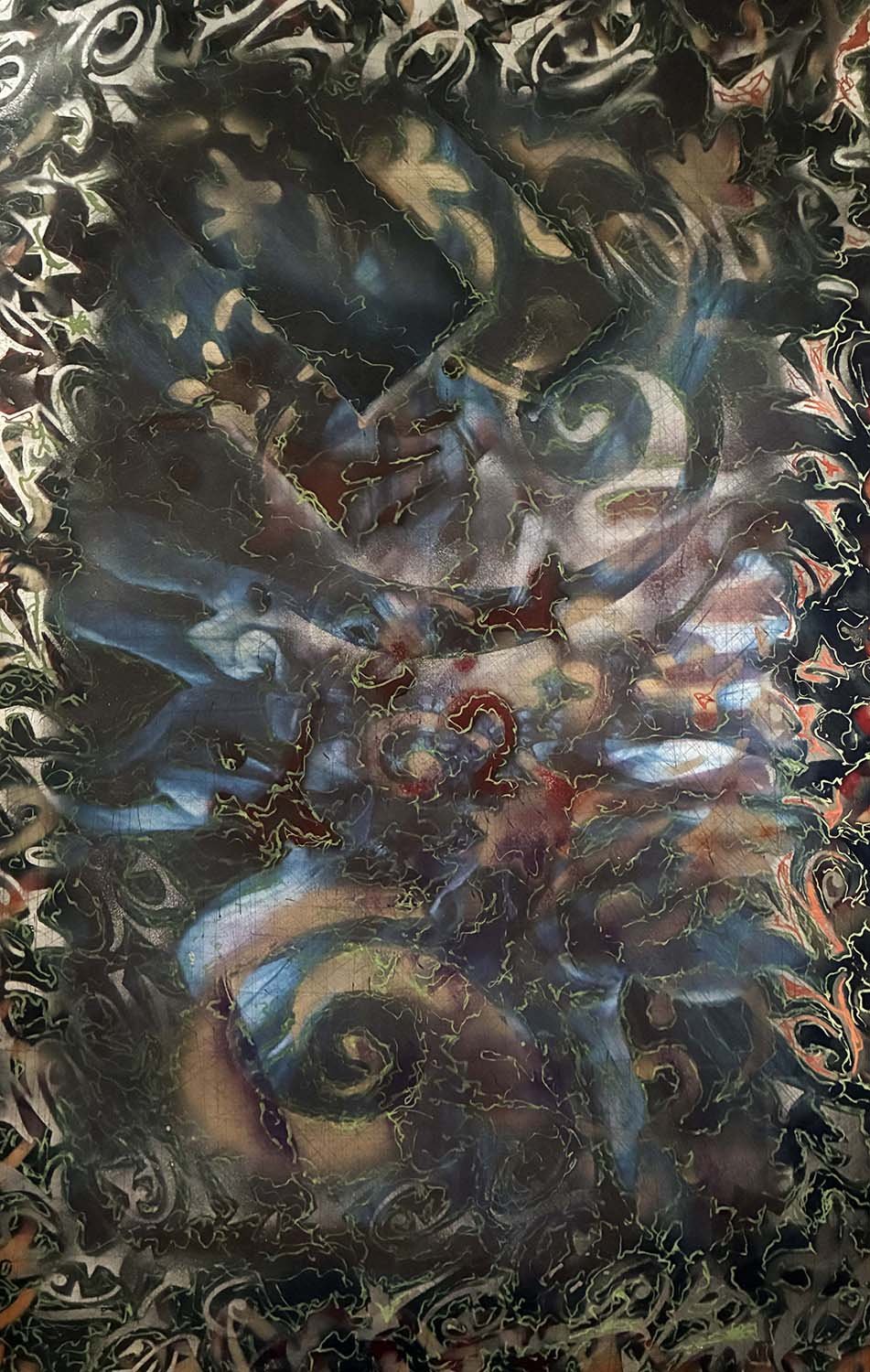  Seeing the Future  Mixed media on paper 18x40