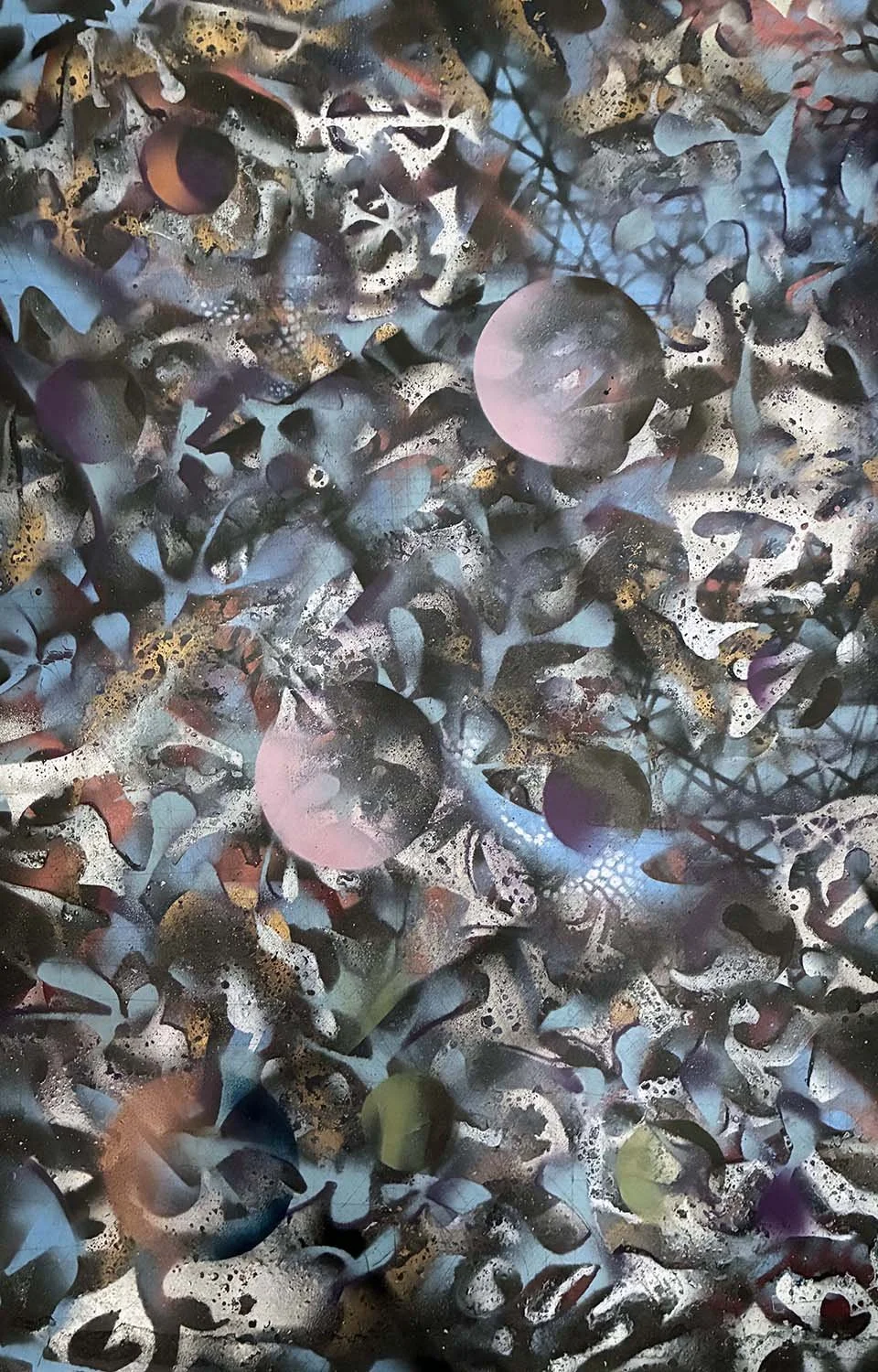  Hyperspace  Acrylic enamel & ink on paper 24x36