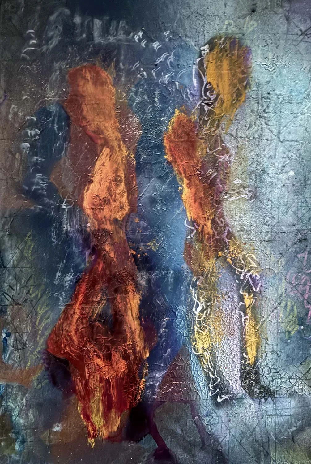  Drawn Apart  Acrylic enamel, ink & oil on paper 22x30