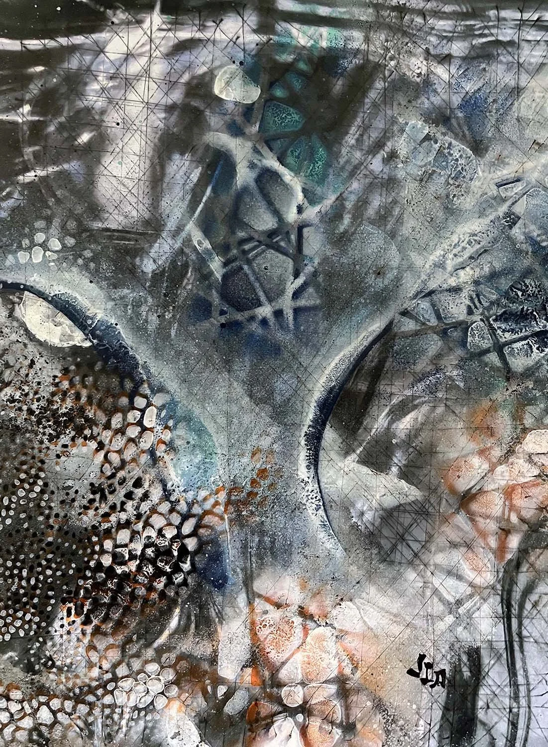 Passing Through  Mixed media on paper 11x14