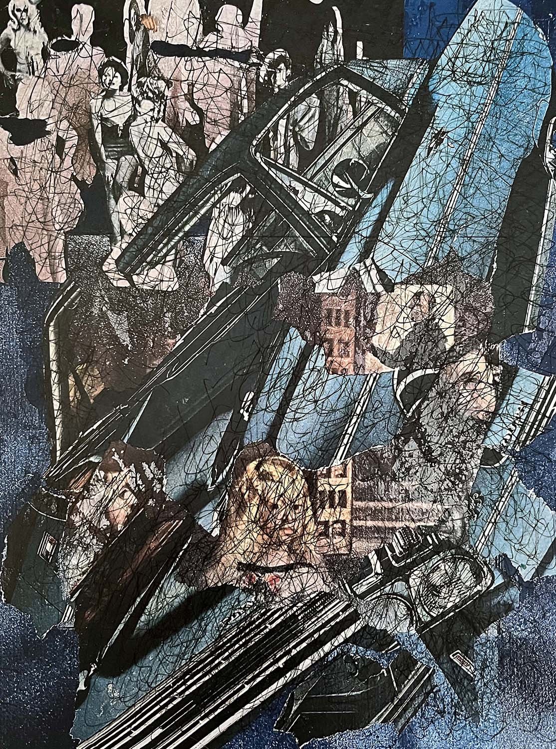 Time Return Painted collage 8x11