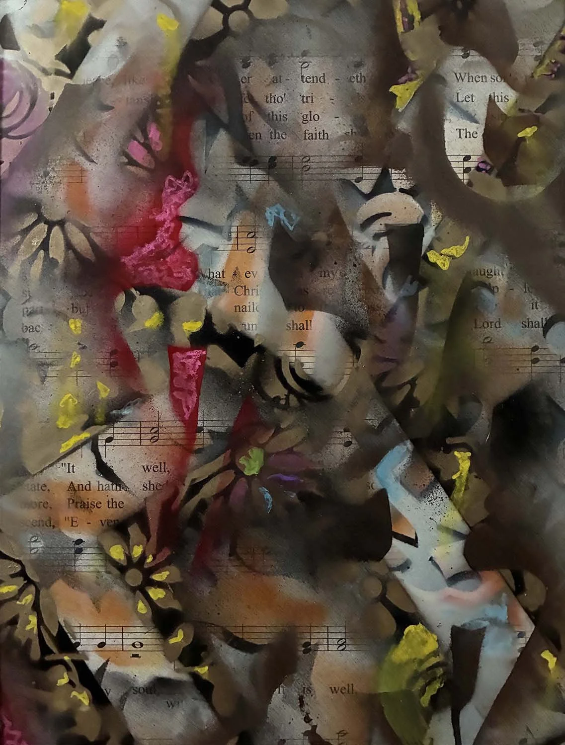  Hymn  Mixed media on paper 15x19