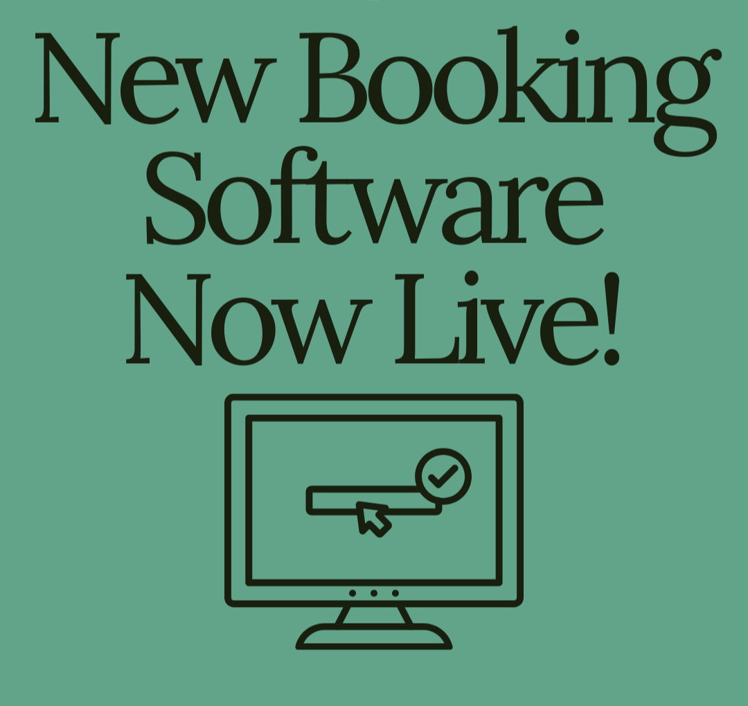 New Booking Software Now Live!