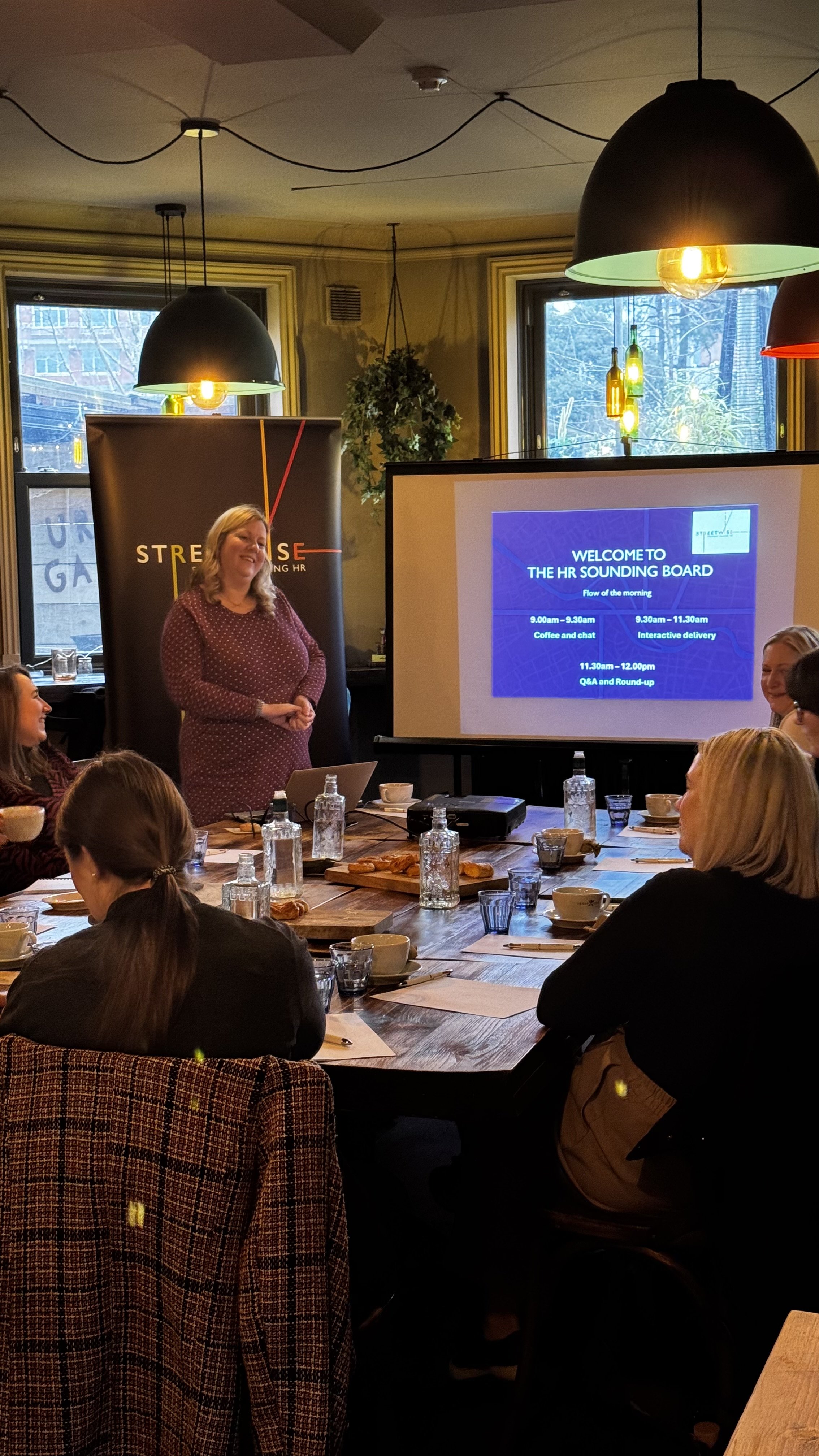 Kim Walker of Streetwise HR presenting at The HR Sounding Board