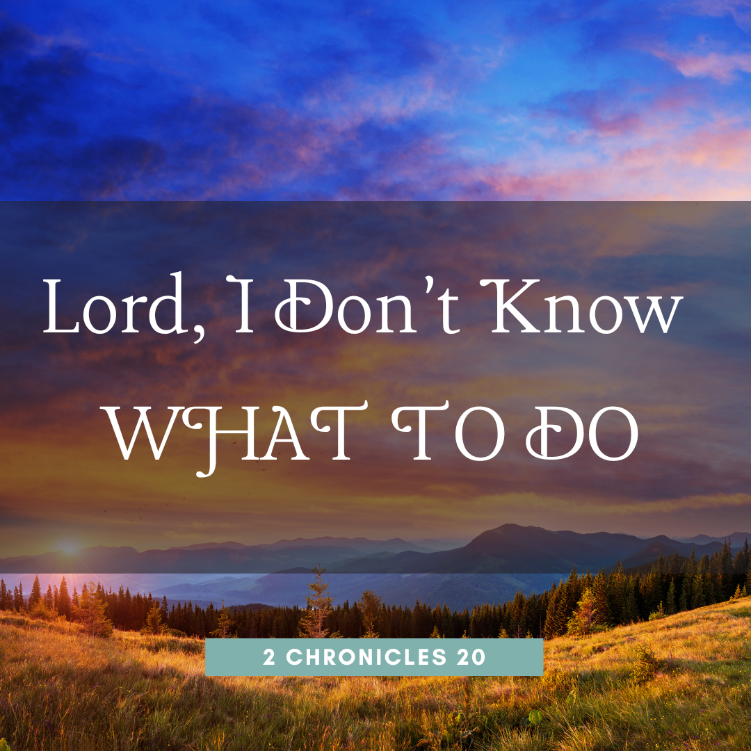 Lord, I Don’t Know What To Do