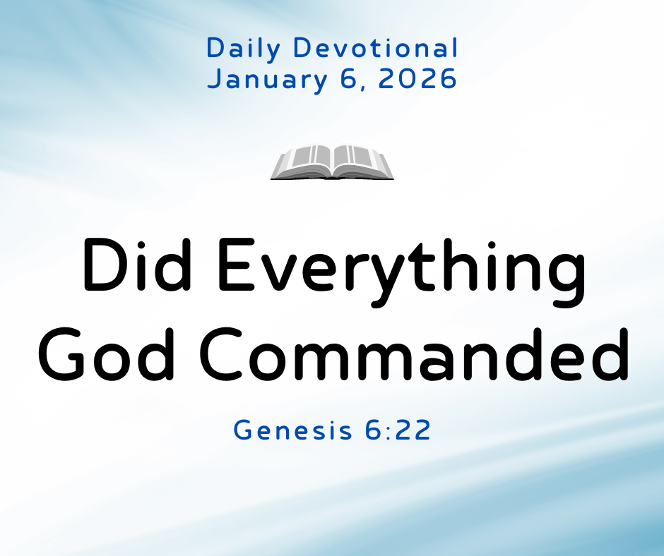 Did Everything God Commanded