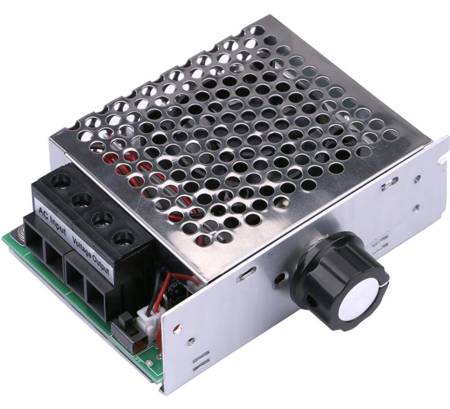 Adjustable DC voltage regulator used to control the tumbler motor speed.