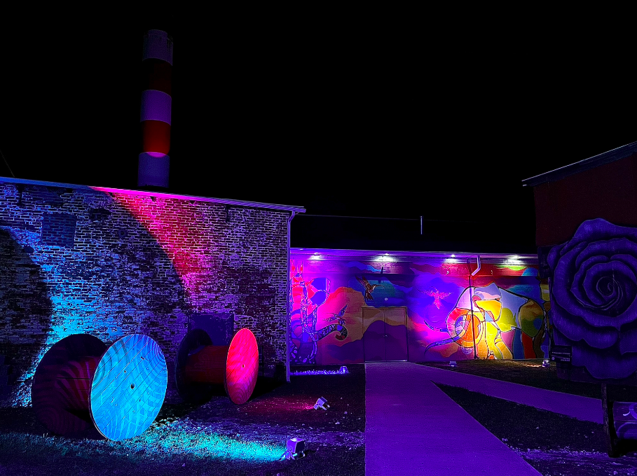 The Knowlton’s Mural Park at Night