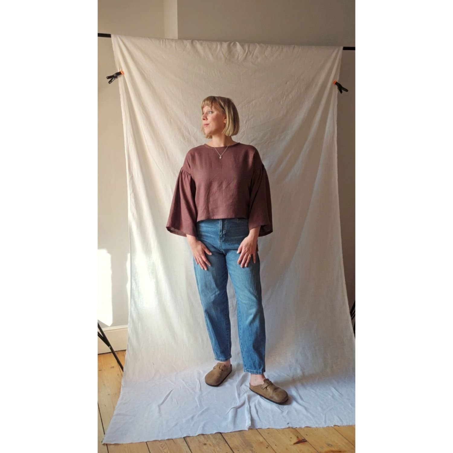 May Top (LS) Oxblood Linen Front.jpg