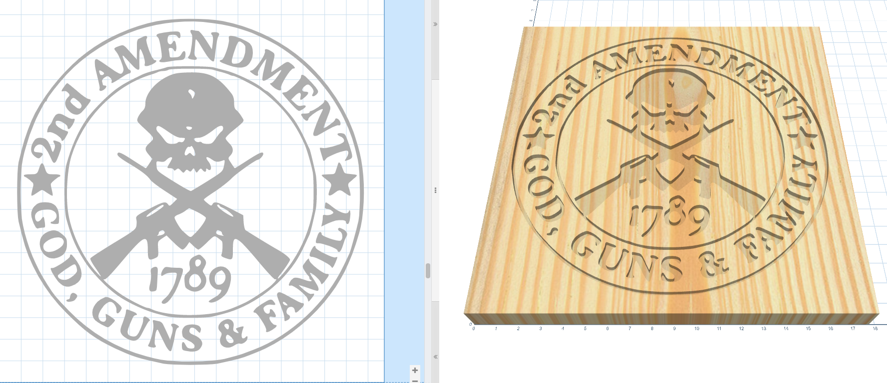 2nd Amendment End Table Design