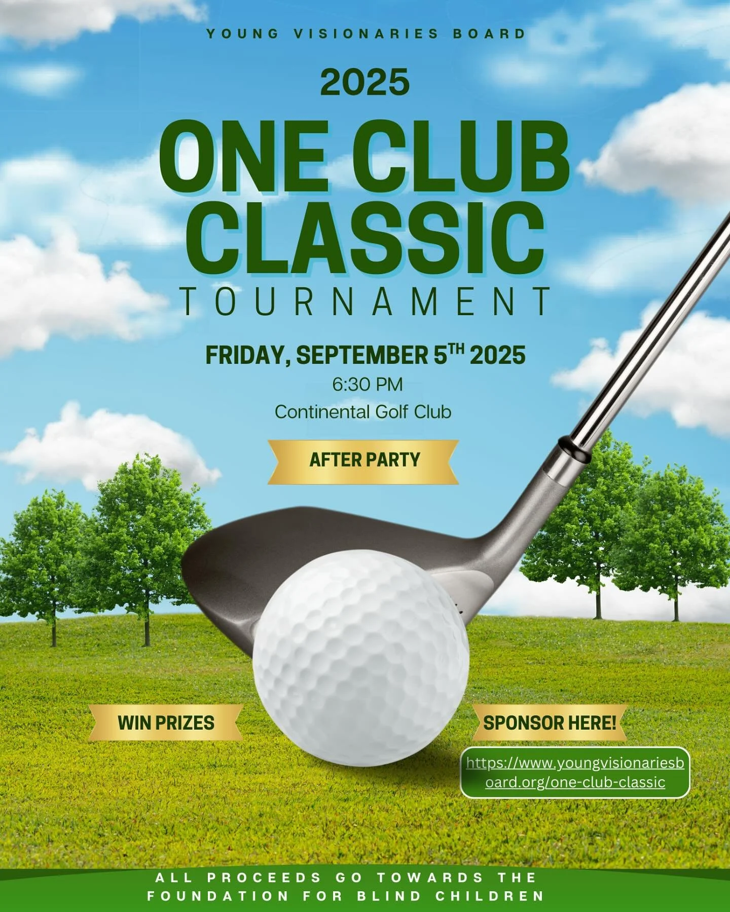 Mark your calendars and don&rsquo;t forget to sign up for the &lsquo;25 One Club Classic! Who doesn&rsquo;t love some night golf with an after party! All proceeds go towards @seeitourway