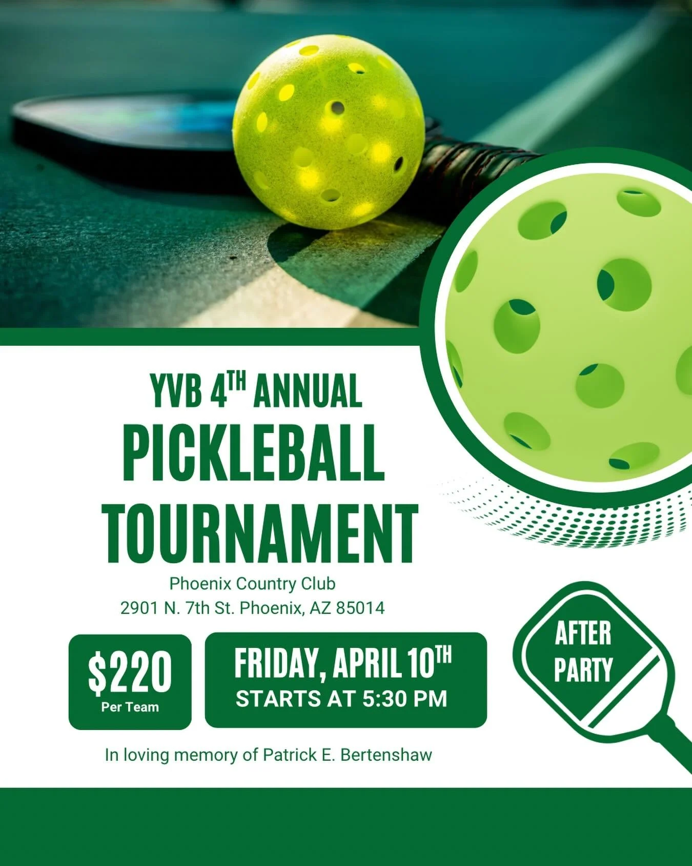SAVE THE DATE for the 4th annual pickleball tournament! You don&rsquo;t want to miss it! #blindfoundation #foundraising #nonprofit #pickleball #seeitourway