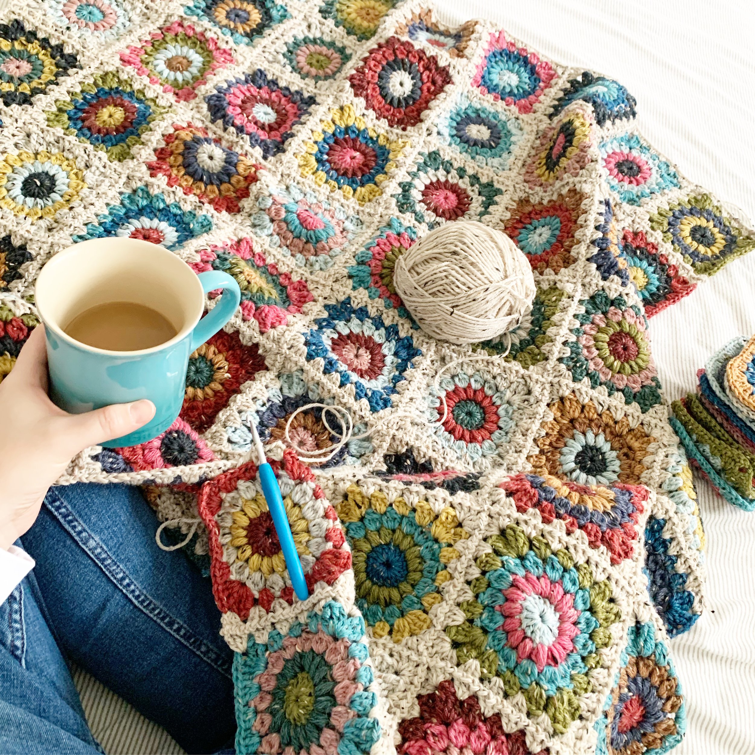 Hygge Burst Granny Square Blanket Patter — NautiKrall Crochet