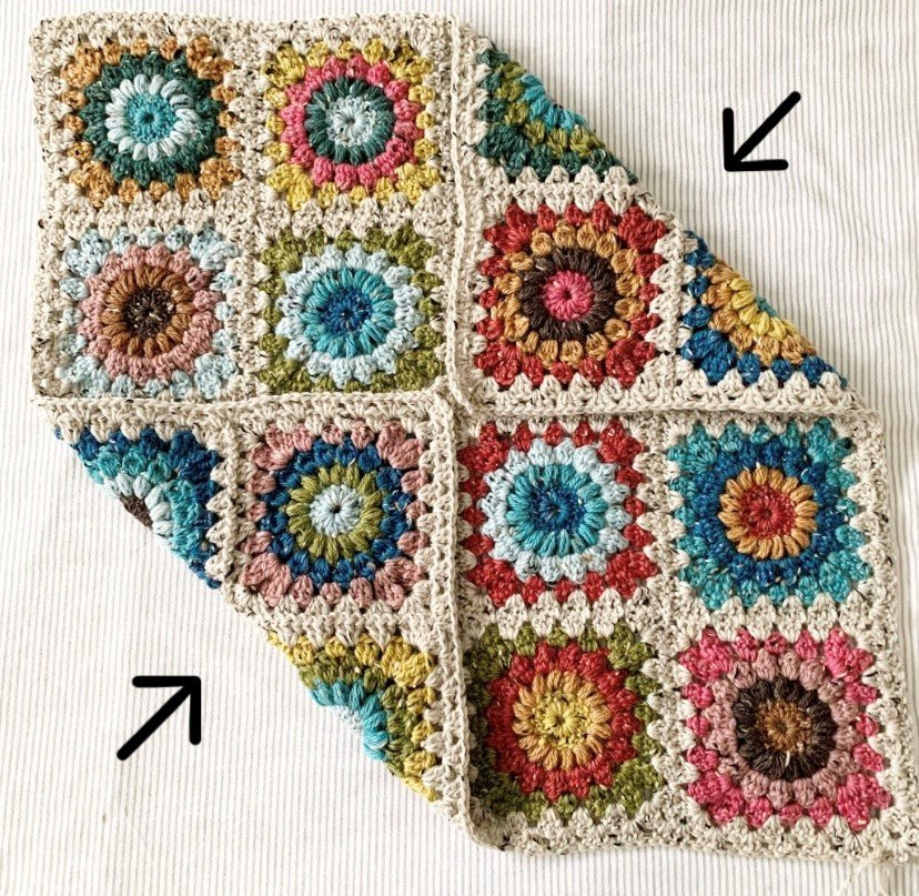 Granny Square Crochet Cushion Cover