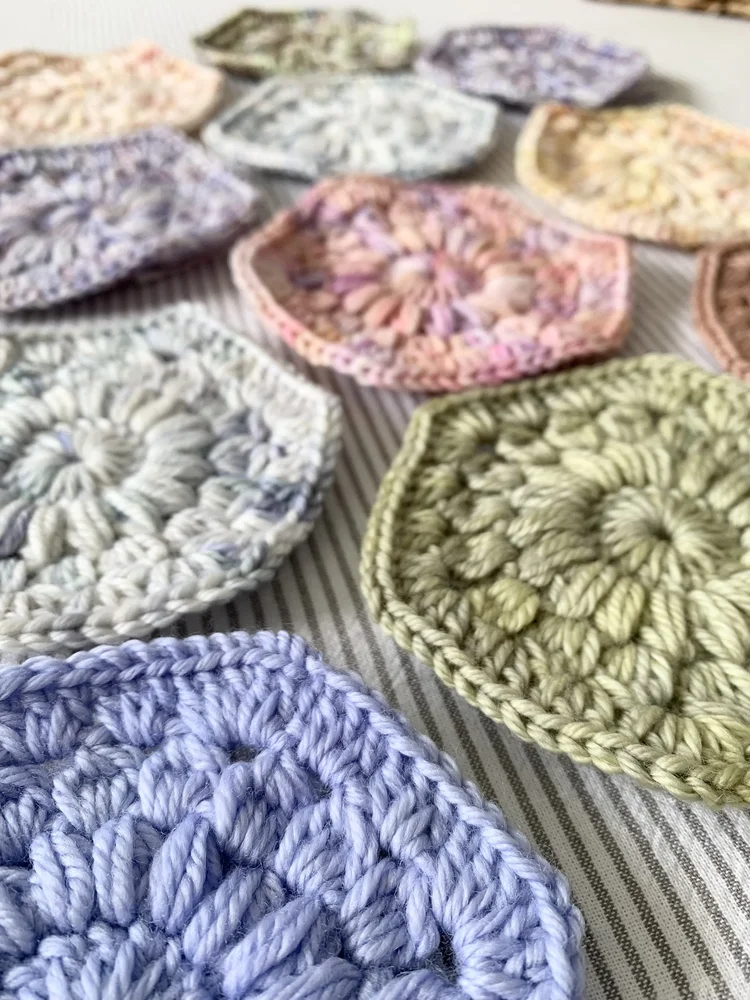 Hygge Burst Hexie Blanket Pattern x Geode Collection by Hue Loco Yarn ...