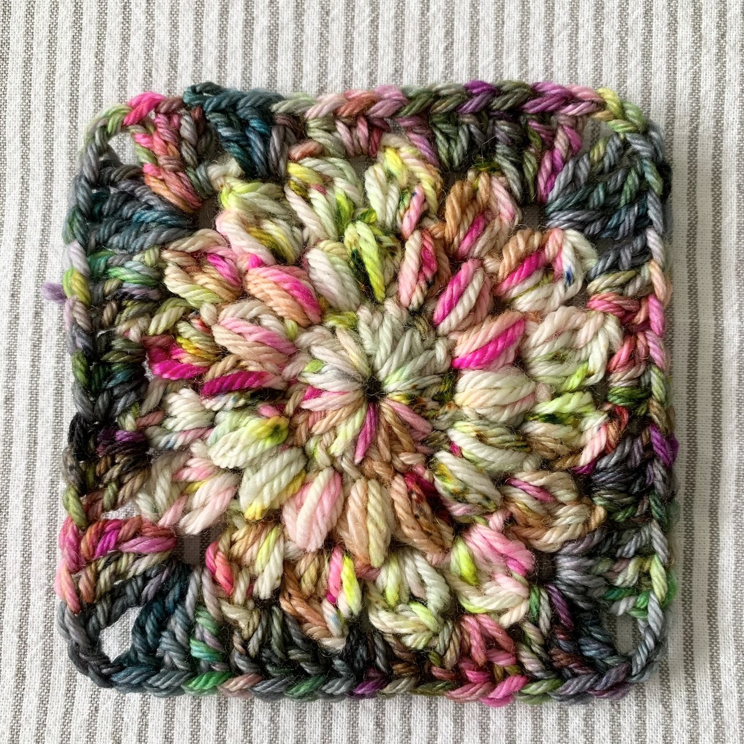 Hygge Burst Granny Square Pillow Pattern x Wildflower Collection by Hue ...