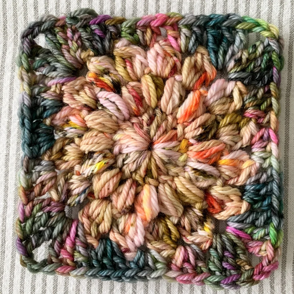 Hygge Burst Granny Square Pillow Pattern x Wildflower Collection by Hue ...