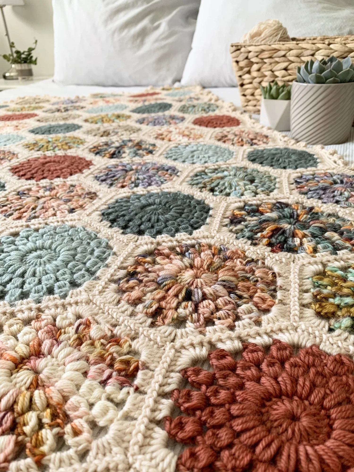 Coastline Hexie Blanket Pattern x Terracotta Collection by Hue