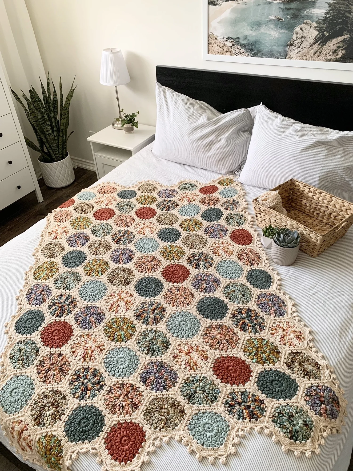 Coastline Hexie Blanket Pattern x Terracotta Collection by Hue